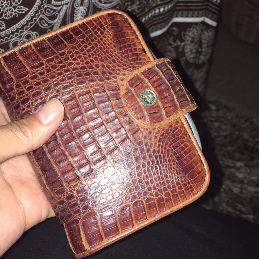 Gorgeous Real Crocodile “Crocodee” Cognac Wallet - image 1